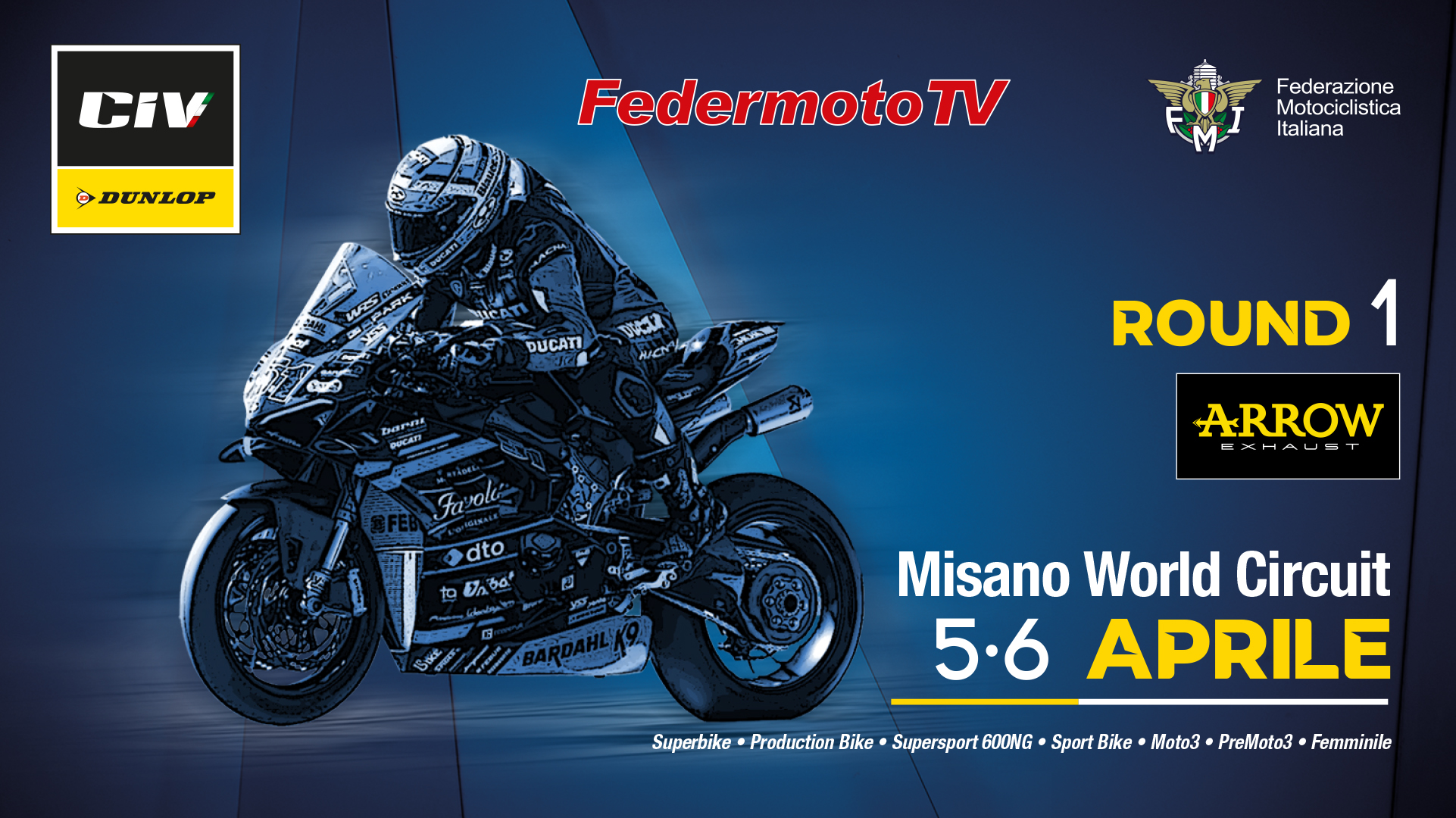 DUNLOP CIV 2025 | Round Arrow Misano - Gara 1 FederMotoTV